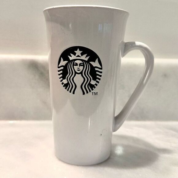 Starbucks Other - Starbucks Tumbler Classic Logo Siren Mermaid Tall White Coffee Cup Mug